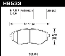 गैलरी व्यूवर में इमेज लोड करें, Hawk 2006-2007 Subaru B9 Tribeca Limited HPS 5.0 Front Brake Pads