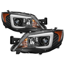 Carica l&#39;immagine nel visualizzatore di Gallery, Spyder Subaru WRX 08-09 Projector Headlights - Halogen Model Only - Black PRO-YD-SWRX08-LBDRL-BK