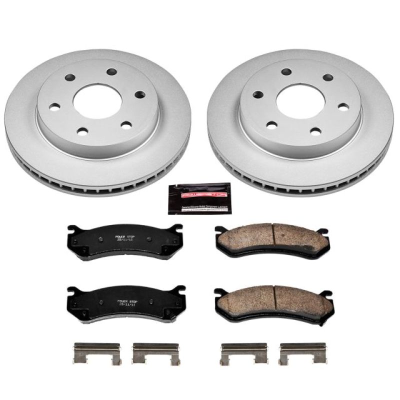 Power Stop 02-06 Cadillac Escalade Front Z17 Evolution Geomet Coated Brake Kit - 2to4wheels