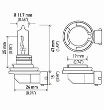 Cargar imagen en el visor de la galería, Hella H9 12V 65W PGJ19-5 HP2.0 Halogen Bulbs
