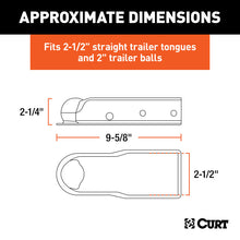 Carica l&#39;immagine nel visualizzatore di Gallery, Curt QuickPin No-Latch 2in Trailer Coupler (2.5in Channel, 3,500 lbs)