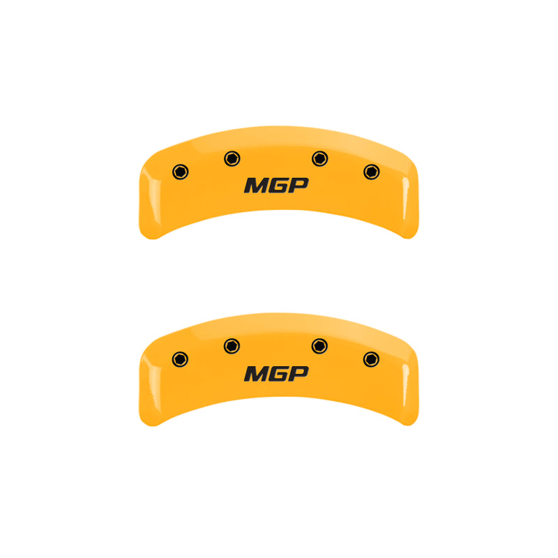 MGP Front set 2 Caliper Covers Engraved Front MGP Black finish silver ch
