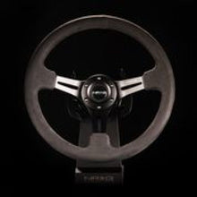 Laden Sie das Bild in den Galerie-Viewer, NRG Reinforced Steering Wheel (350mm / 3in. Deep) Black Leather w/ Alcantara Stitching