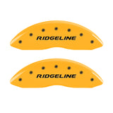 MGP 4 Caliper Covers Engraved Front & Rear Ridgeline Yellow Finish Black Char 2019 Honda Ridgeline