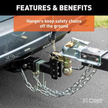 Carica l&#39;immagine nel visualizzatore di Gallery, Curt Trailer Safety Chain Holder Bracket w/ 2in Shank