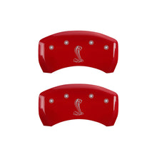 Laden Sie das Bild in den Galerie-Viewer, MGP Rear set 2 Caliper Covers Engraved Rear Snake Red finish silver ch