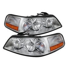 Cargar imagen en el visor de la galería, Xtune Lincoln Town Car 05-11 Crystal Headlights Chrome HD-JH-LTC05-AM-C