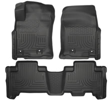 Carica l'immagine nel visualizzatore di Gallery, Husky Liners 2013 Toyota 4Runner WeatherBeater Black Front &amp; 2nd Seat Floor Liners