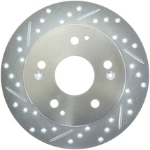 Laden Sie das Bild in den Galerie-Viewer, StopTech Select Sport Drilled &amp; Slotted Rotor - Front Left