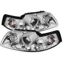 Charger l&#39;image dans la galerie, Spyder Ford Mustang 99-04 Projector Headlights LED Halo Chrome High H1 Low H1 PRO-YD-FM99-1PC-AM-C