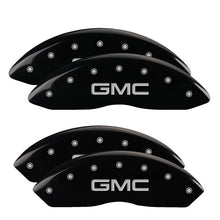 गैलरी व्यूवर में इमेज लोड करें, MGP 4 Caliper Covers Engraved Front &amp; Rear GMC Black Finish Silver Char 2009 GMC Savana 2500