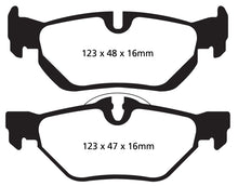 गैलरी व्यूवर में इमेज लोड करें, EBC 13+ BMW X1 2.0 Turbo (28i) Yellowstuff Rear Brake Pads