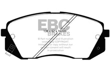 Carica l&#39;immagine nel visualizzatore di Gallery, EBC 15+ Hyundai Sonata 1.6 Turbo (Elec Park Brake) Yellowstuff Front Brake Pads