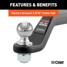 Carica l&#39;immagine nel visualizzatore di Gallery, Curt Loaded Forged Ball Mount w/2-5/16in Ball (2in Shank 15000lbs 4in Drop)