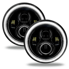 Cargar imagen en el visor de la galería, Oracle 7in High Powered LED Headlights - Black Bezel - White