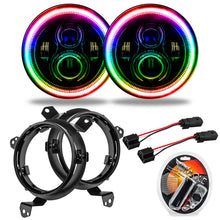 Cargar imagen en el visor de la galería, Oracle Jeep Wrangler JL/Gladiator JT 7in. High Powered LED Headlights (Pair) - ColorSHIFT