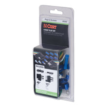 Load image into Gallery viewer, Curt 4-Way Flat Connector Plug &amp; Socket w/12in &amp; 48in Wires &amp; Hardware (Packaged)