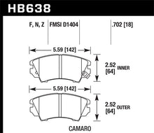 Carica l&#39;immagine nel visualizzatore di Gallery, Hawk 10-15 Chevrolet Camaro HPS 5.0 Front Brake Pads