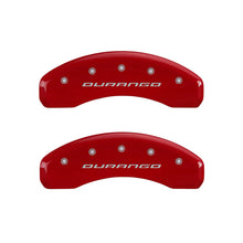 Charger l&#39;image dans la galerie, MGP 4 Caliper Covers Engraved Front &amp; Rear With out stripes/Durango Red finish silver ch