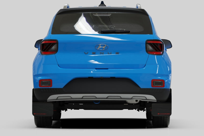 Rally Armor 2020-21 Hyundai Venue Black Mud Flap Blue Logo