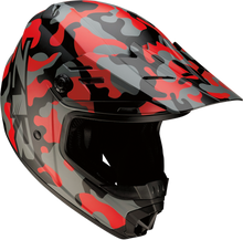 गैलरी व्यूवर में इमेज लोड करें, Z1R Youth Rise Helmet - Camo - Red - Small 0111-1264