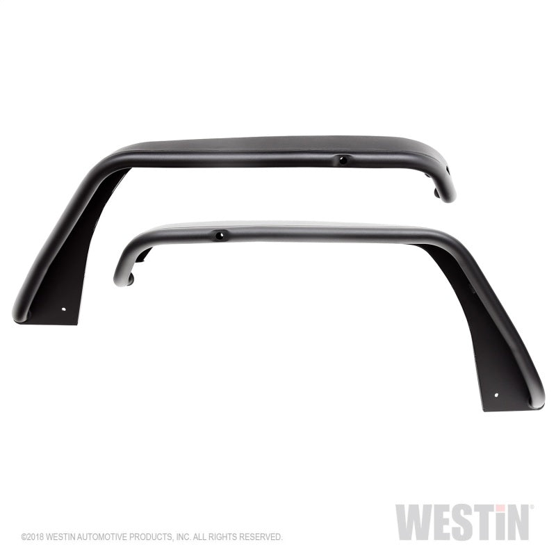 Westin 18-20 Jeep Wrangler JL / 20 Gladiator Tube Fenders - Front - Textured Black - 2to4wheels
