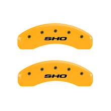 Charger l&#39;image dans la galerie, MGP 4 Caliper Covers Engraved Front &amp; Rear SHO Yellow finish black ch