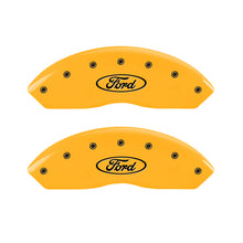 गैलरी व्यूवर में इमेज लोड करें, MGP 2 Caliper Covers Engraved Front Oval Logo/Ford Yellow Finish Blk Char 2011 Ford Focus
