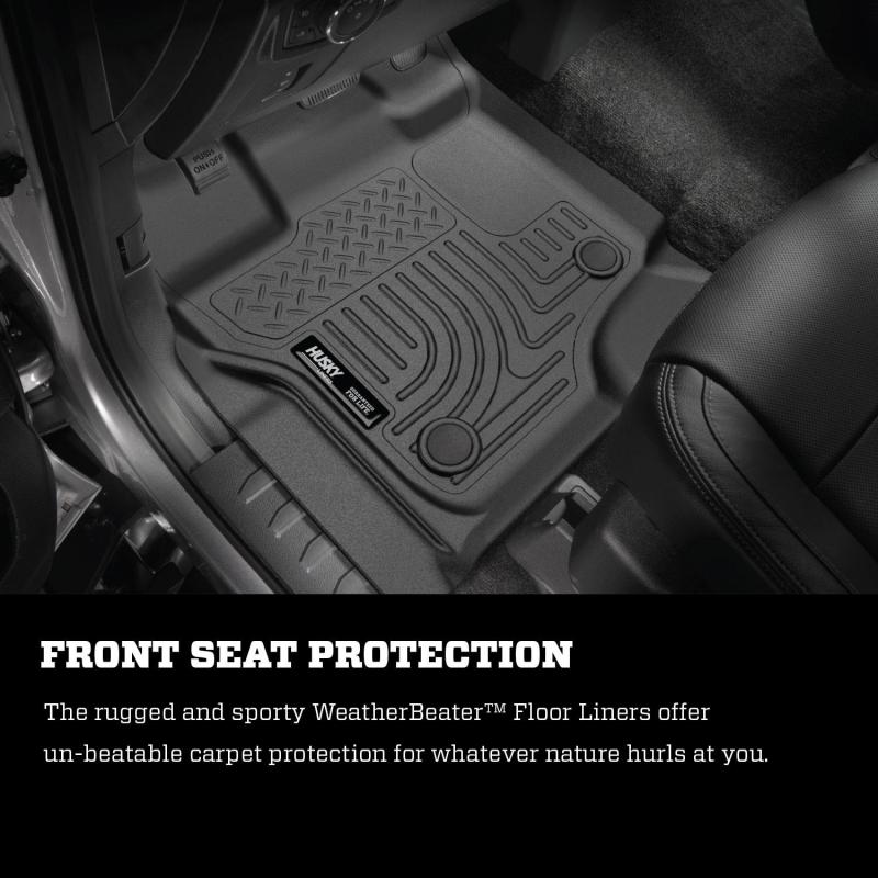 Husky Liners 15 Ford F-150 SuperCab WeatherBeater Black 2nd Seat Floor Liner - 2to4wheels