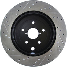 Charger l&#39;image dans la galerie, StopTech 08+ Subaru STI (Will Not Fit 05-07) Slotted &amp; Drilled Sport Brake Rotor