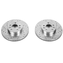 Laden Sie das Bild in den Galerie-Viewer, Power Stop 98-02 Ford Crown Victoria Front Evolution Drilled &amp; Slotted Rotors - Pair