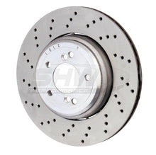 Laden Sie das Bild in den Galerie-Viewer, SHW 08-13 BMW M3 4.0L Left Rear Cross-Drilled Lightweight Brake Rotor