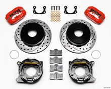 गैलरी व्यूवर में इमेज लोड करें, Wilwood Forged Dynalite P/S Park Brake Kit Drilled Red Big Ford New 2.50in Offset Currie Blank
