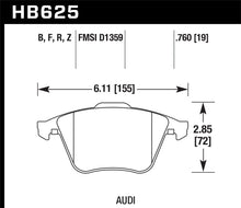 गैलरी व्यूवर में इमेज लोड करें, Hawk 2001-2010 Audi S3 European HPS 5.0 Front Brake Pads