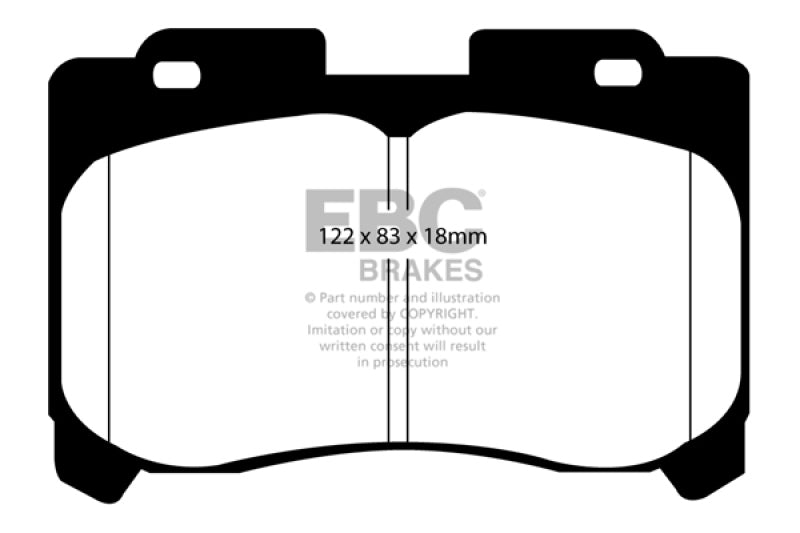 EBC 93-98 Toyota Supra 3.0 Twin Turbo Redstuff Front Brake Pads - 2to4wheels
