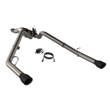 Cargar imagen en el visor de la galería, QTP 19-20 Ram 1500 304SS Screamer Cat-Back Exhaust Rear Split Exit w/4.5in Black Tips - 2to4wheels