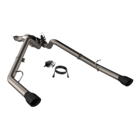 QTP 19-20 Ram 1500 304SS Screamer Cat-Back Exhaust Rear Split Exit w/4.5in Black Tips - 2to4wheels