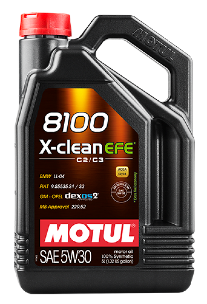 Motul 5L Synthetic Engine Oil 8100 5W30 X-Clean EFE - Single image 1