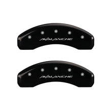 Carica l&#39;immagine nel visualizzatore di Gallery, MGP 4 Caliper Covers Engraved Front &amp; Rear Avalanche Black finish silver ch