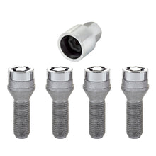 Laden Sie das Bild in den Galerie-Viewer, McGard Wheel Lock Bolt Set - 4pk. (Cone Seat) M14X1.5 / 17mm Hex / 31.0mm Shank Length - Chrome