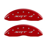 MGP 4 Caliper Covers Engraved Front & Rear SRT4 Red finish silver ch