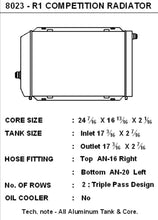गैलरी व्यूवर में इमेज लोड करें, CSF Universal Triple Pass Dual Core Radiator w/AN Fittings