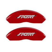 Charger l&#39;image dans la galerie, MGP 4 Caliper Covers Engraved Front &amp; Rear No bolts/Sport Red finish silver ch