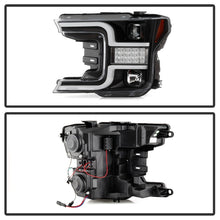 Laden Sie das Bild in den Galerie-Viewer, Spyder 18-19 Ford F-150 Proj Headlights - Halogen Model - LED Seq Turn - Blk PRO-YD-FF15018-LBSEQ-BK