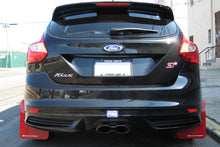 Carica l'immagine nel visualizzatore di Gallery, Rally Armor 12-18 Ford Focus SE/ST/RS UR Nitrous Blue Mud Flaps w/ White Logo