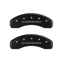 Cargar imagen en el visor de la galería, MGP 4 Caliper Covers Engraved Front &amp; Rear Gen 5/Camaro Red finish silver ch