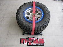 Laden Sie das Bild in den Galerie-Viewer, N-Fab Bed Mounted Tire Carrier Universal - Gloss Black - Red Strap