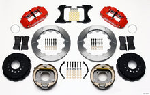 Charger l&#39;image dans la galerie, Wilwood Narrow Superlite 4R Rear P-Brk Kit 12.88in Red Chevy 12 Bolt w/ C-Clips