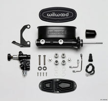 गैलरी व्यूवर में इमेज लोड करें, Wilwood HV Tandem M/C Kit w L/H Bracket &amp; Prop Valve - 15/16in Bore Black-W/Pushrod