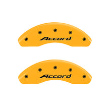 गैलरी व्यूवर में इमेज लोड करें, MGP 4 Caliper Covers Engraved Front Accord Engraved Rear Accord Yellow finish black ch